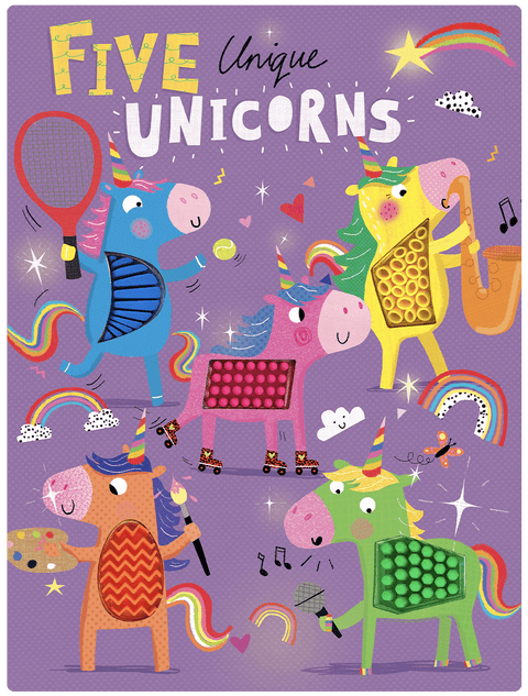 Five Unique Unicorns Board Book - Little Hippo Books