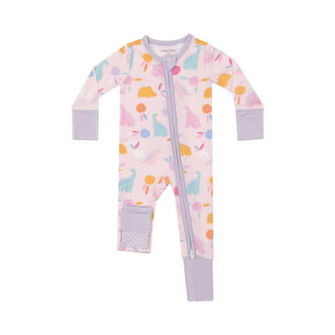 Floral Dinos 2 Way Zipper Romper - Angel Dear