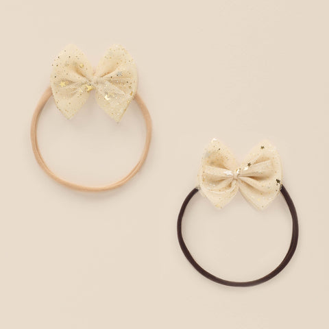 Flutter Tulle Headband | Champagne Stars - Noralee