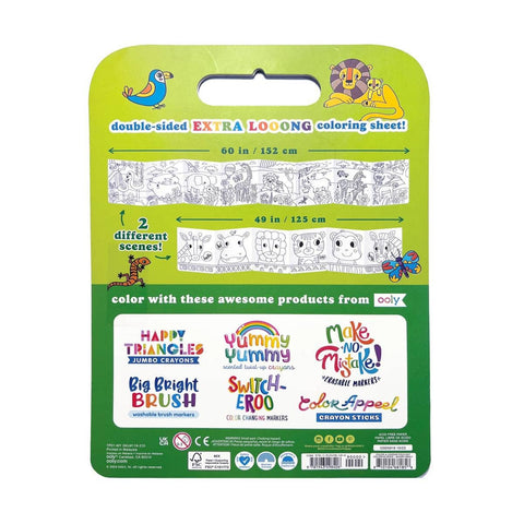 Fold Out Coloring Book - Safari Family - OOLY