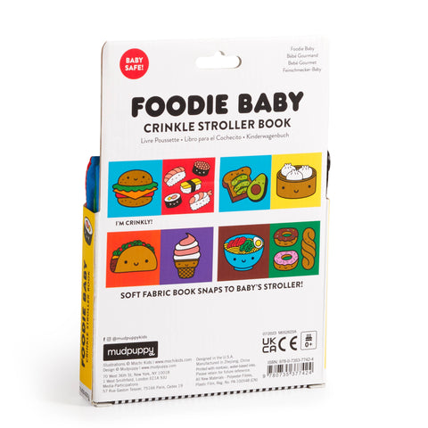 Foodie Baby Crinkle Fabric Stroller Book - Mudpuppy