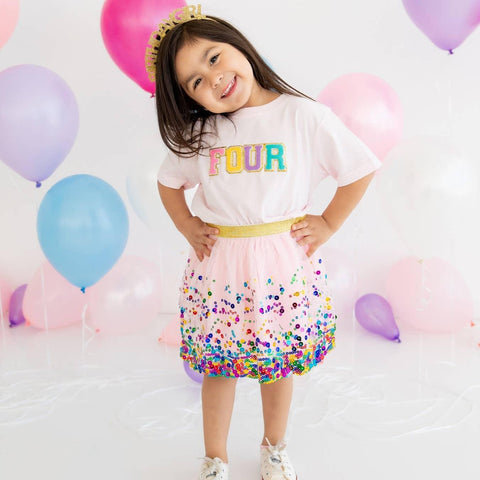 Fourth Birthday Patch Kids Shirt - Sweet Wink