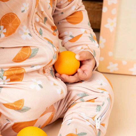Freshly Squeezed Oranges Bamboo Baby Pajama - Emerson and Friends