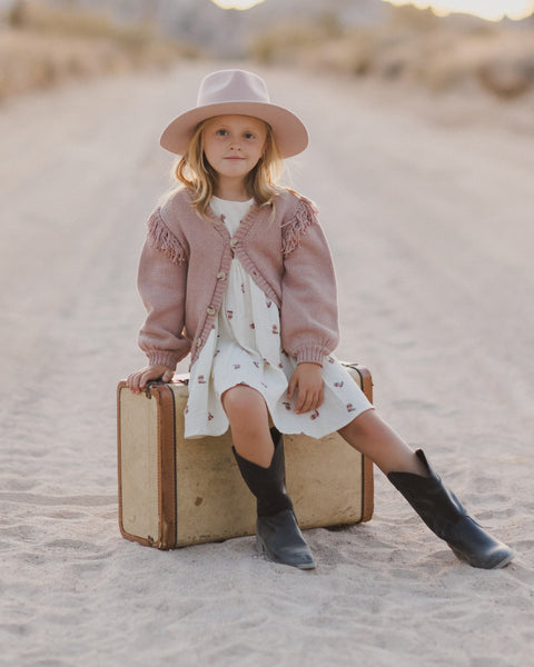 Fringe Cardigan | Rose - Rylee + Cru