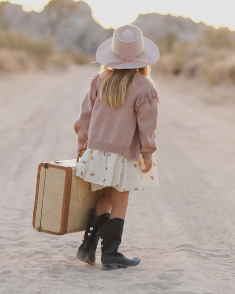 Fringe Cardigan | Rose - Rylee + Cru