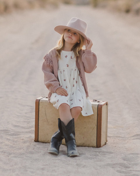 Fringe Cardigan | Rose - Rylee + Cru