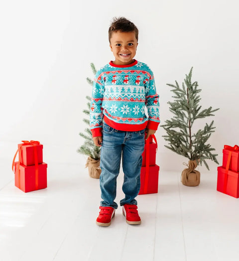 Frosty Fair Isle Crewneck Sweatshirt