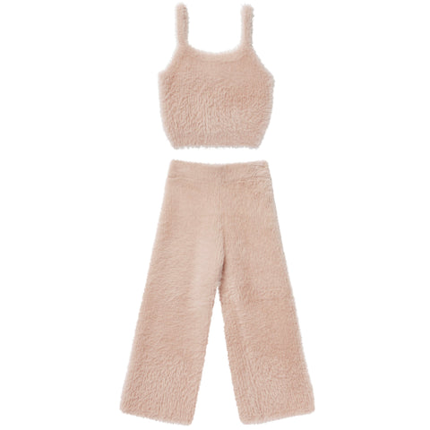 Fuzzy Knit Set | Blush - Rylee + Cru