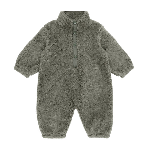 Fuzzy Winter Jumpsuit | Forest - Rylee + Cru