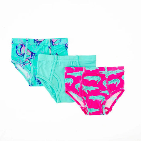 3 Pack Boy's Bamboo Brief Underwear - Gators