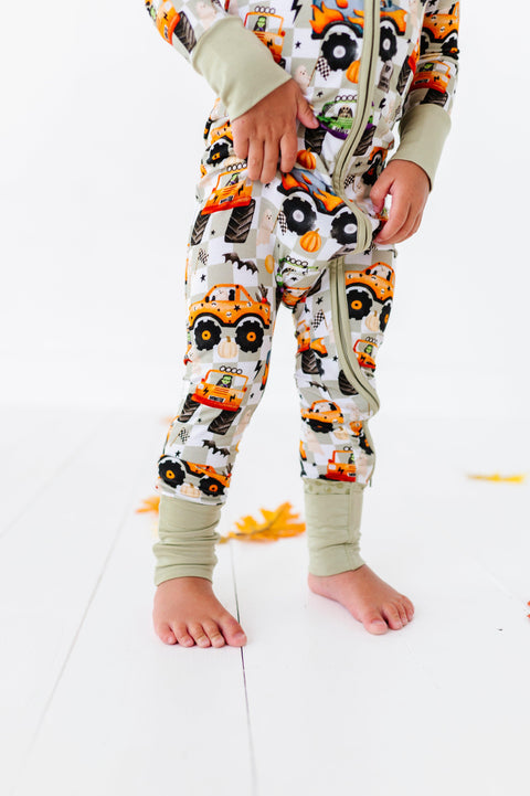 Ghost Rider Halloween Baby Bamboo Pajamas - Kiki + Lulu