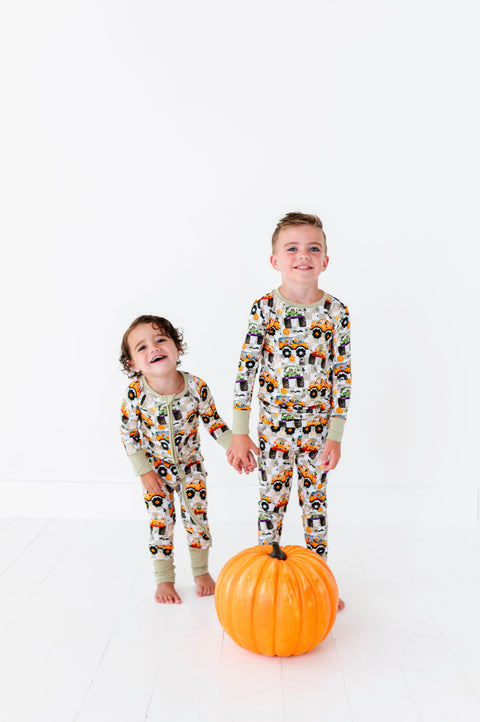 Ghost Rider Halloween Baby Bamboo Pajamas - Kiki + Lulu