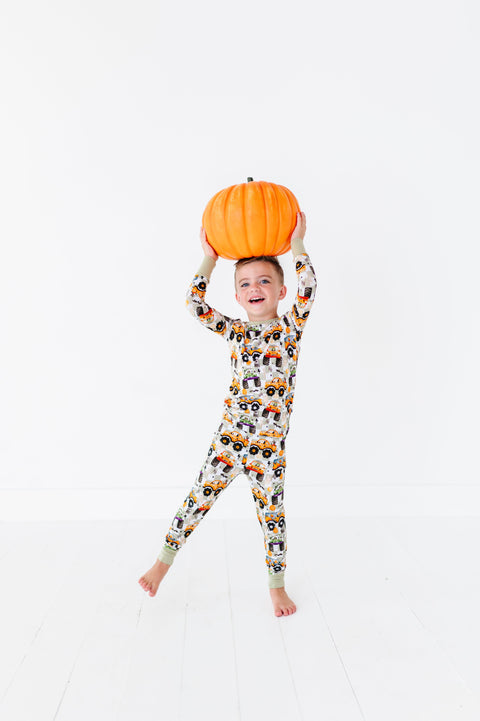 Ghost Rider Halloween Kids Bamboo Pajamas - Kiki + Lulu