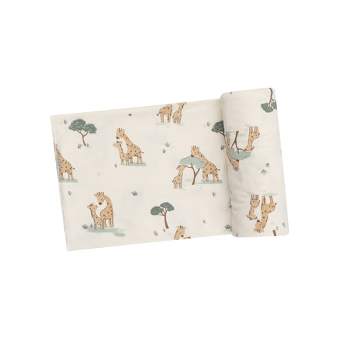 Giraffe Families Swaddle Blanket - Angel Dear