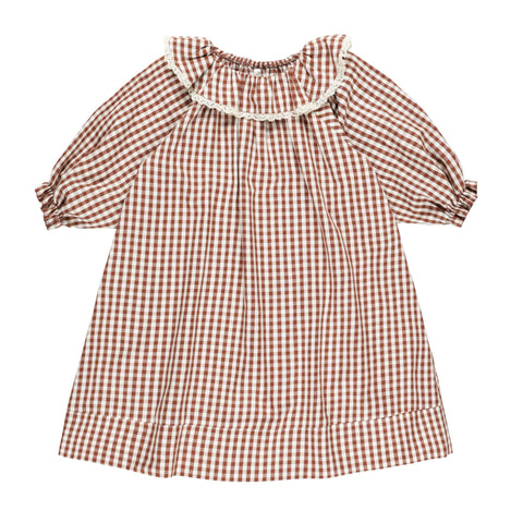 Girl's Nightgown | Brick Gingham - Rylee + Cru