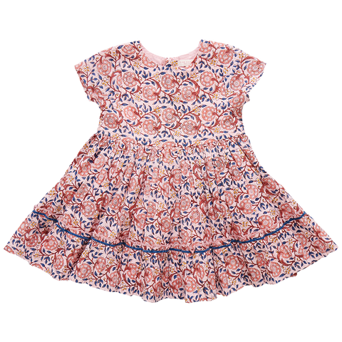 Girls Niley Dress - Pink Blossom - Pink Chicken