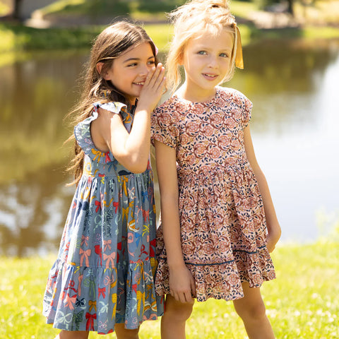 Girls Niley Dress - Pink Blossom - Pink Chicken