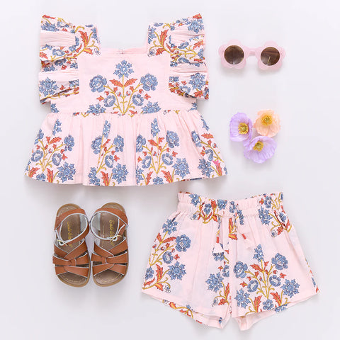 Girls Elsie 2-Piece Set - Pink Provence Floral