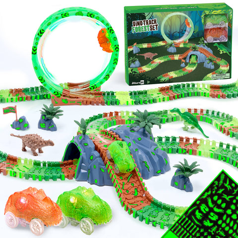 Glow in the Dark Dinosaur Forest Racetrack - JitteryGit