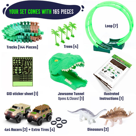 Glow in the Dark Dinosaur Racetrack - JitteryGit