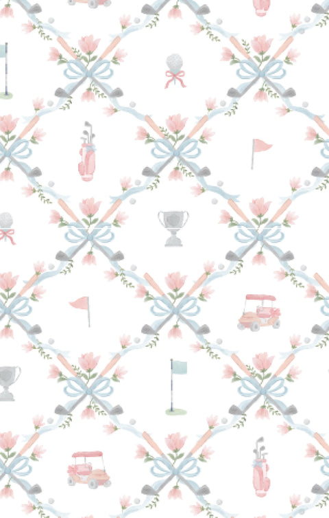 Ruffle Bubble - Golf Trellis Pink
