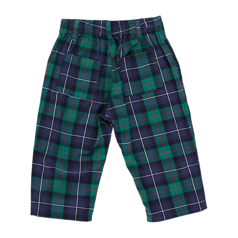 Green Tartan Baby Boys Jackson Pant - Pink Chicken