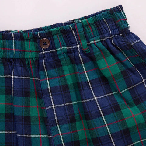 Green Tartan Boys Jackson Pant - Pink Chicken