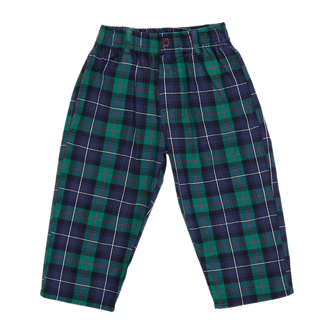 Green Tartan Boys Jackson Pant - Pink Chicken