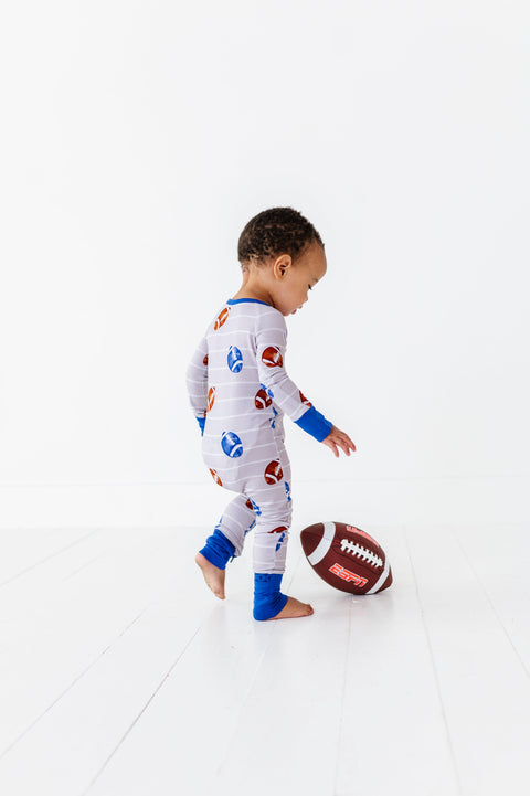 Gridiron Grind Baby Bamboo Pajamas - Kiki + Lulu