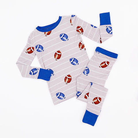 Gridiron Grind Kids Bamboo Pajamas - Kiki + Lulu