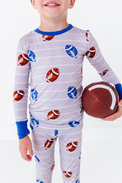 Gridiron Grind Kids Bamboo Pajamas - Kiki + Lulu