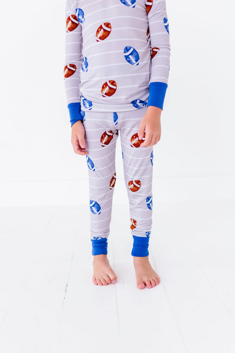 Gridiron Grind Kids Bamboo Pajamas - Kiki + Lulu