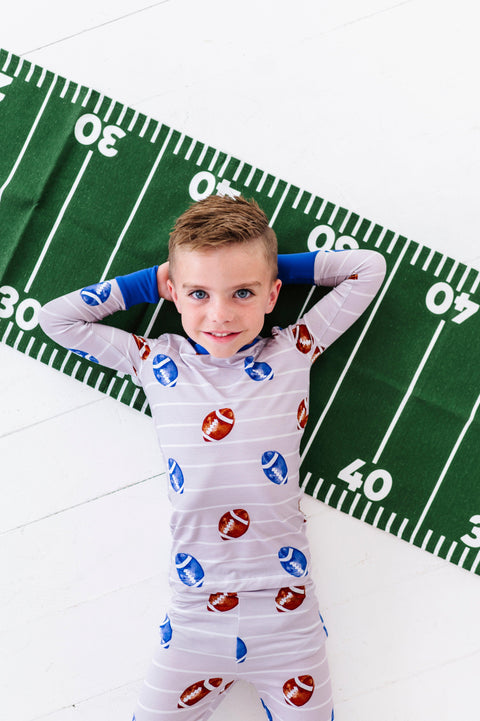 Gridiron Grind Kids Bamboo Pajamas - Kiki + Lulu