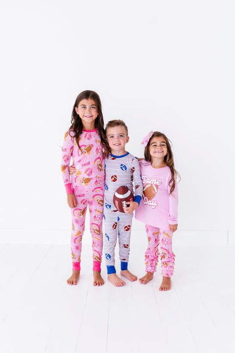 Gridiron Grind Kids Bamboo Pajamas - Kiki + Lulu