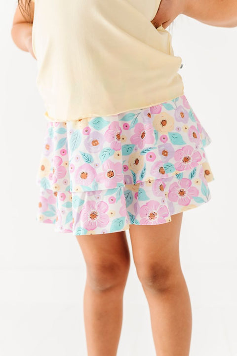 Pastel Petals 2-Tiered Skort