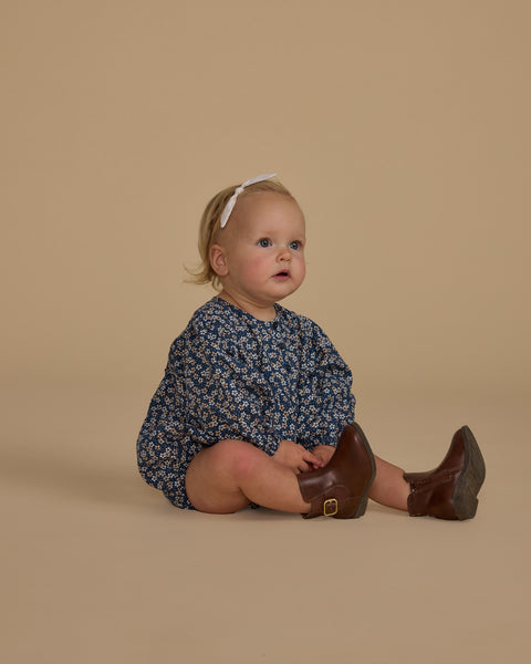 Gwen Romper | Blue Floral - Rylee + Cru