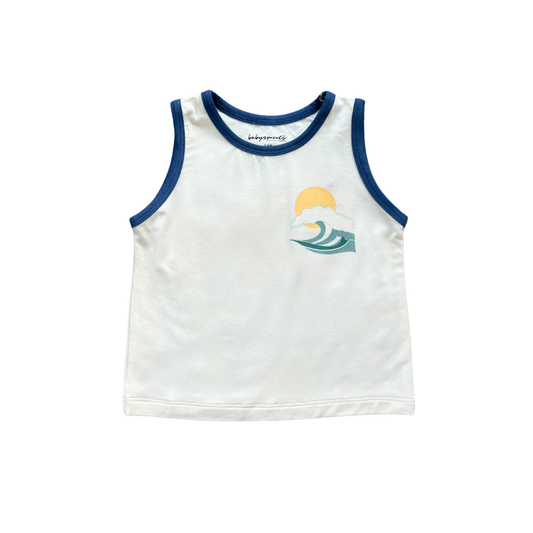 Happiness Comes in Waves Boy's Tank Top - Babysprouts