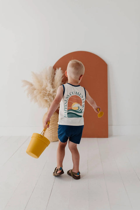 Happiness Comes in Waves Boy's Tank Top - Babysprouts