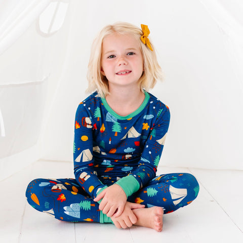 Happy Camper Kids Bamboo Pajamas - Kiki + Lulu