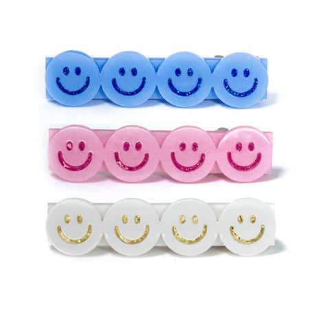 Happy Faces Hair Clips - Lilies & Roses NY