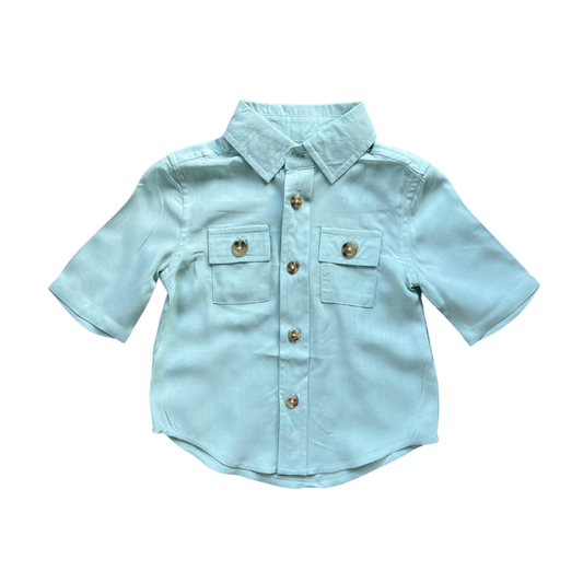 Harbor Blue Boy's Utility Shirt - Babysprouts