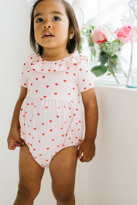 Harlow Romper in Sweetheart - Ollie Jay