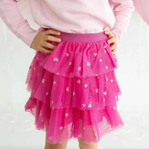 Heart Petal Girls Tutu Skirt - Sweet Wink