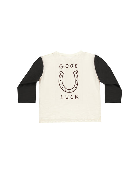 Henley Long Sleeve Tee | Good Luck - Rylee + Cru