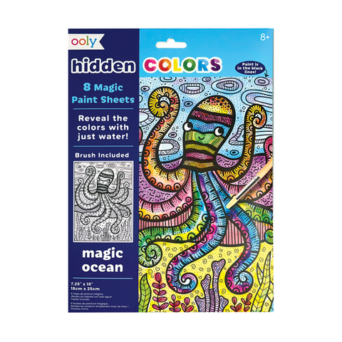 Hidden Colors Magic Paint Sheets - Magic Ocean - OOLY