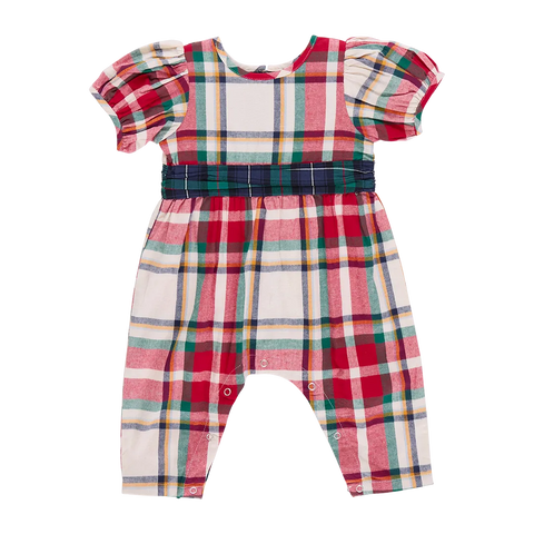 Holiday Tartan Baby Girls Ruby Jumper - Pink Chicken