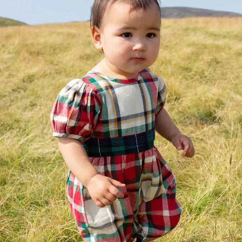 Holiday Tartan Baby Girls Ruby Jumper - Pink Chicken