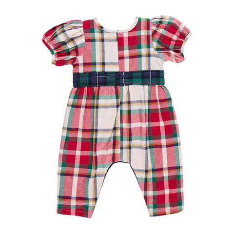 Holiday Tartan Baby Girls Ruby Jumper - Pink Chicken