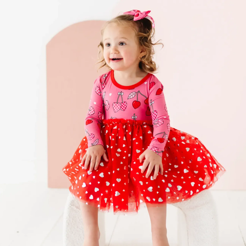 I Love You Cherry Much Tulle Dress - Kiki + Lulu