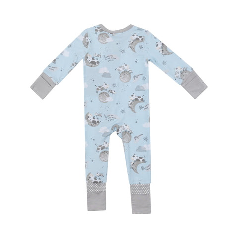 I Love You To The Moon Cows 2 Way Zipper Romper - Angel Dear